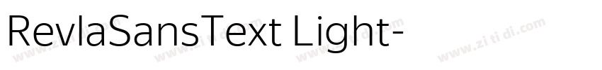RevlaSansText Light字体转换